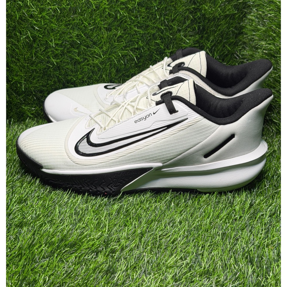 Nike Precision 7 EasyOn White Black Basketball Shoes FN0324-101 Mens 9.5